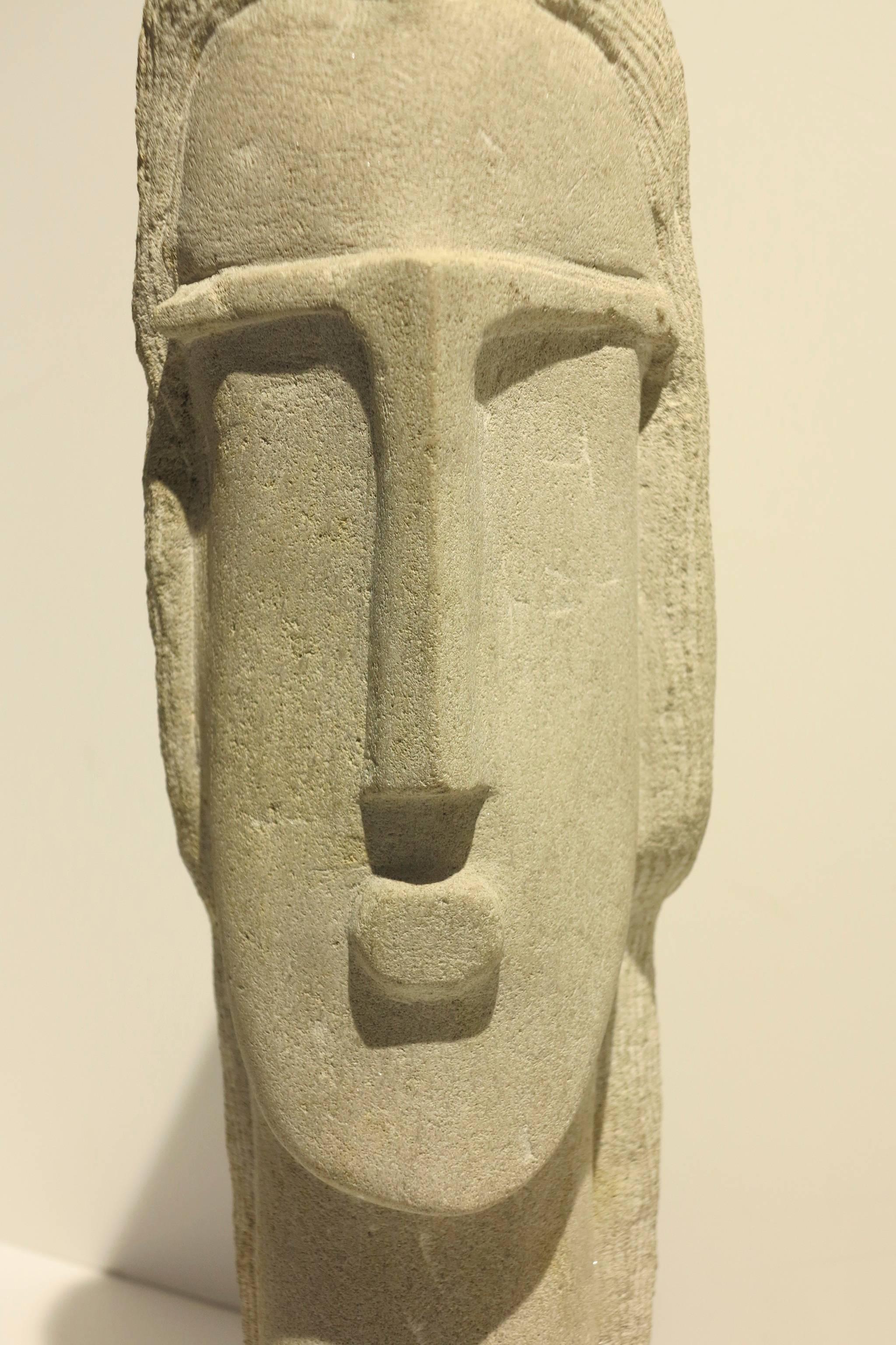 Head of Woman - Modern Sculpture by Umana (Rafael Alfonso Umaña Mendez)