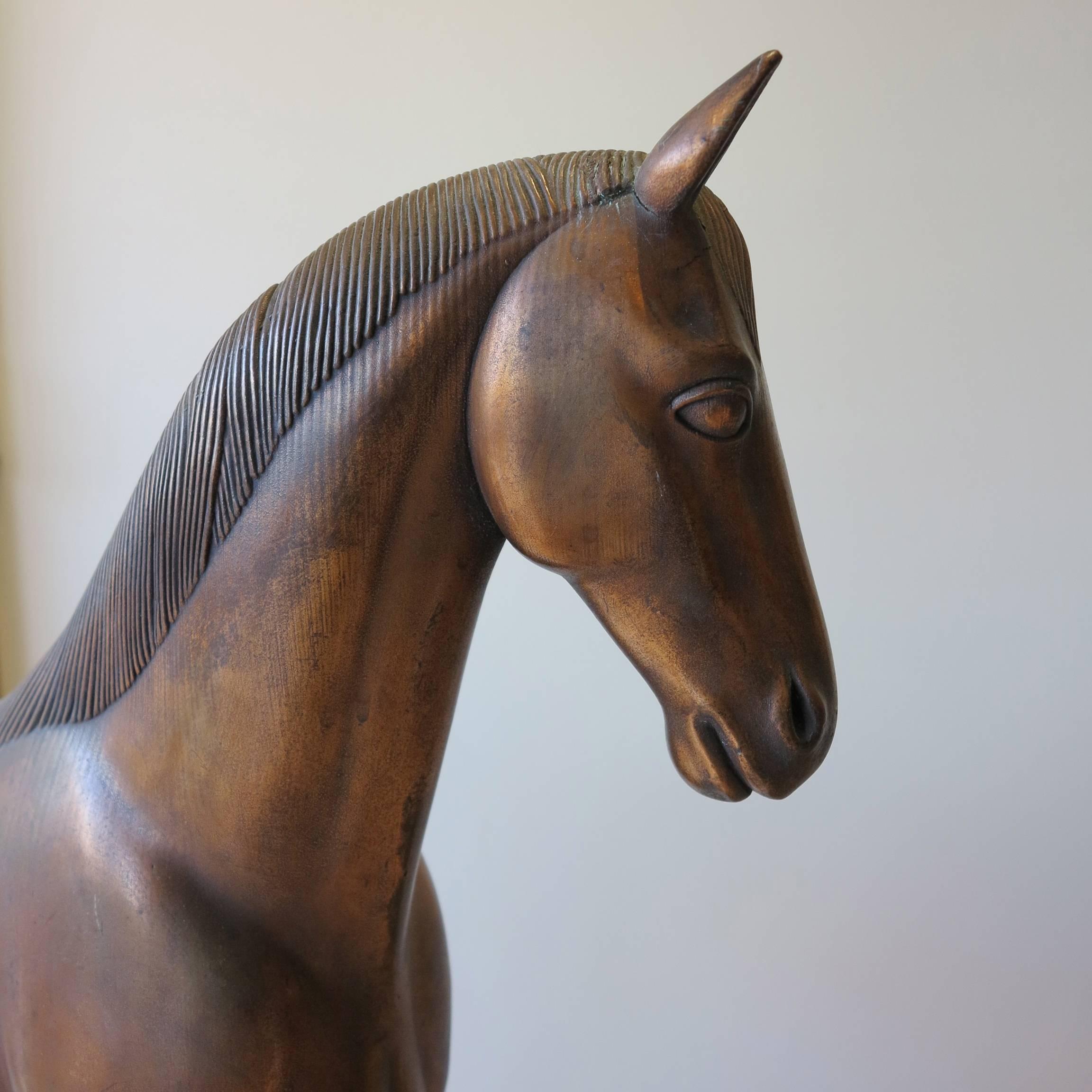 Horse - Art Deco Sculpture by Waylande Desantis Gregory