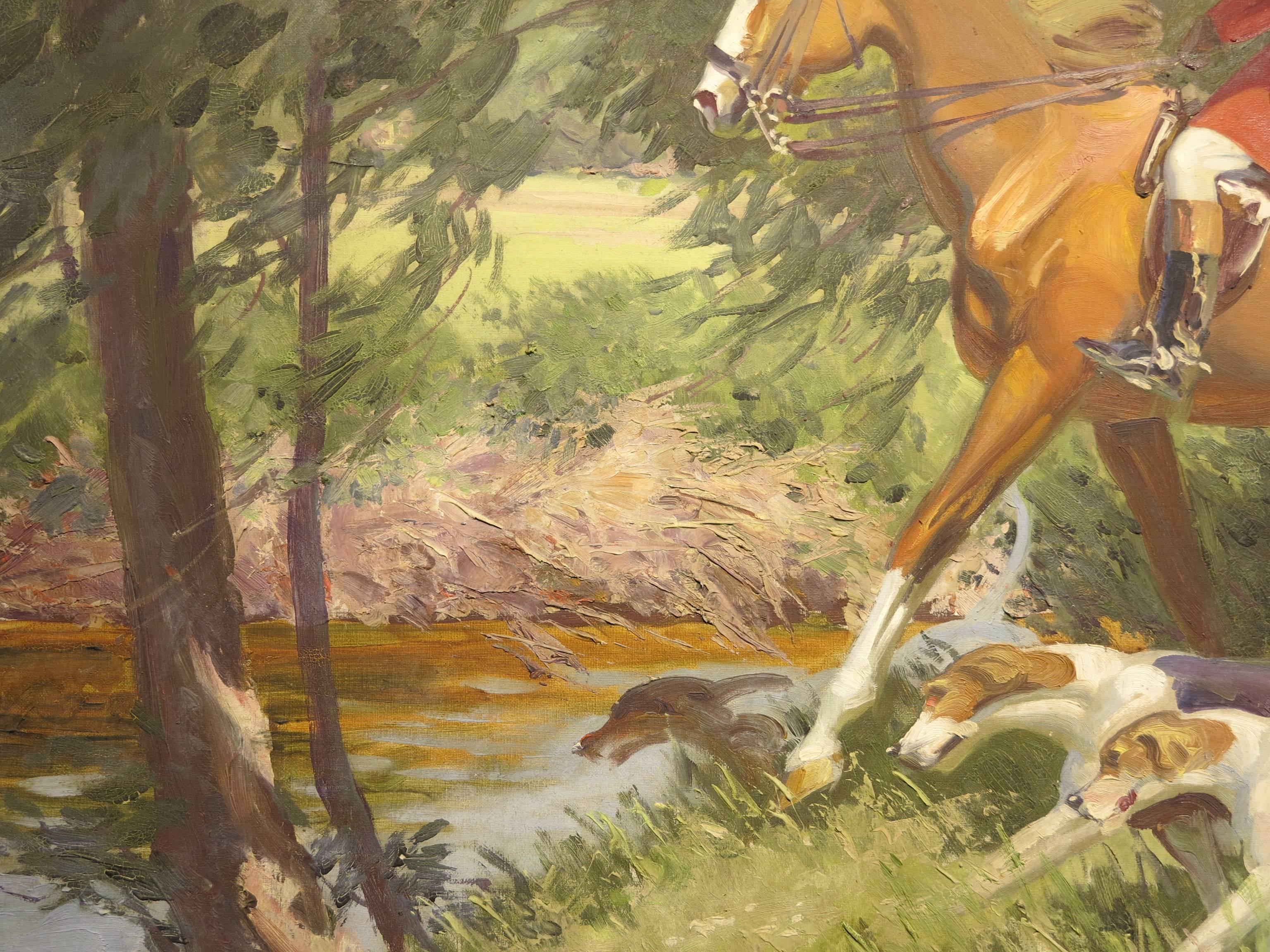 Westport Rider - American Impressionist Painting by Robert Lougheed