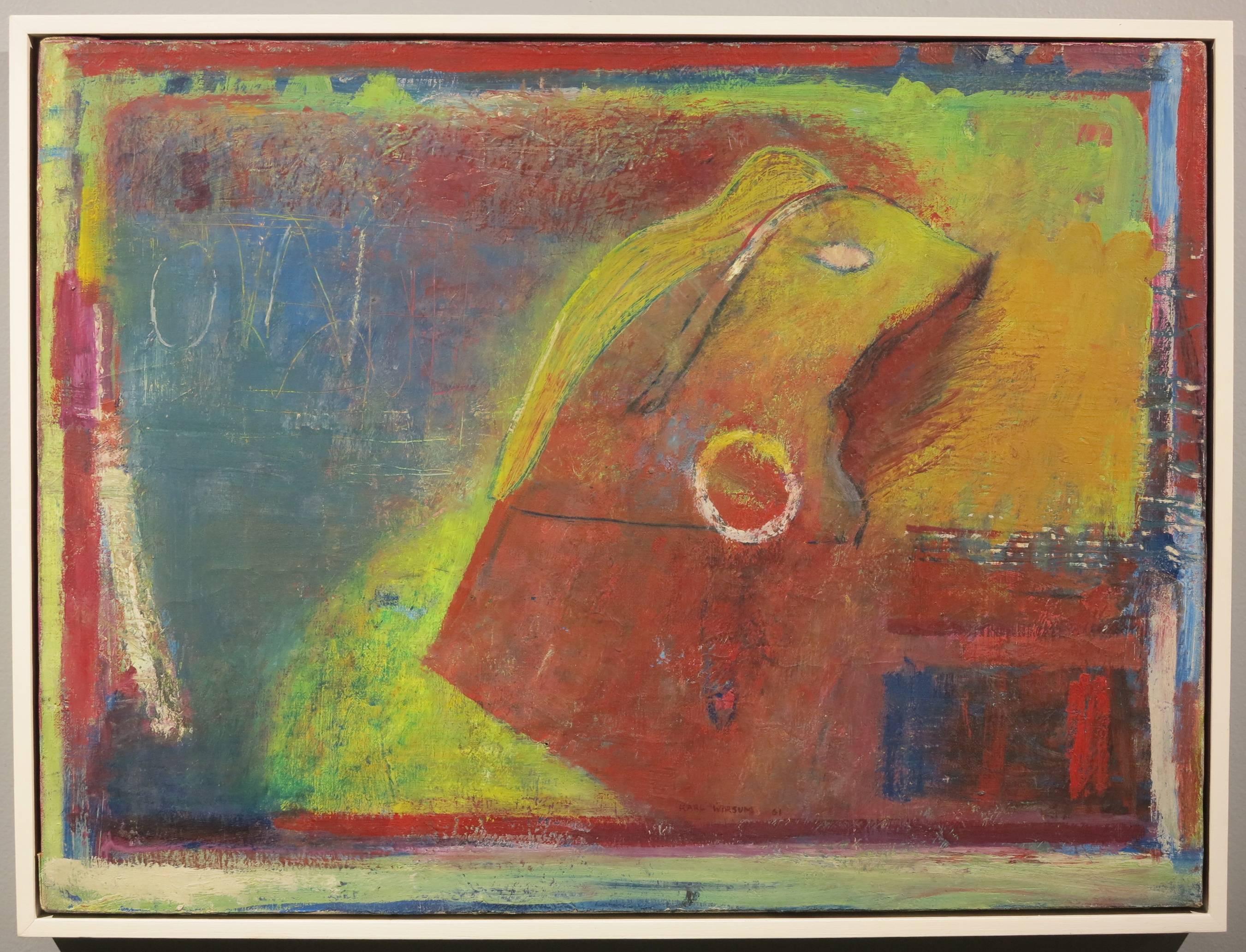 Karl Wirsum Abstract Painting - Frances Faye In Frenzy