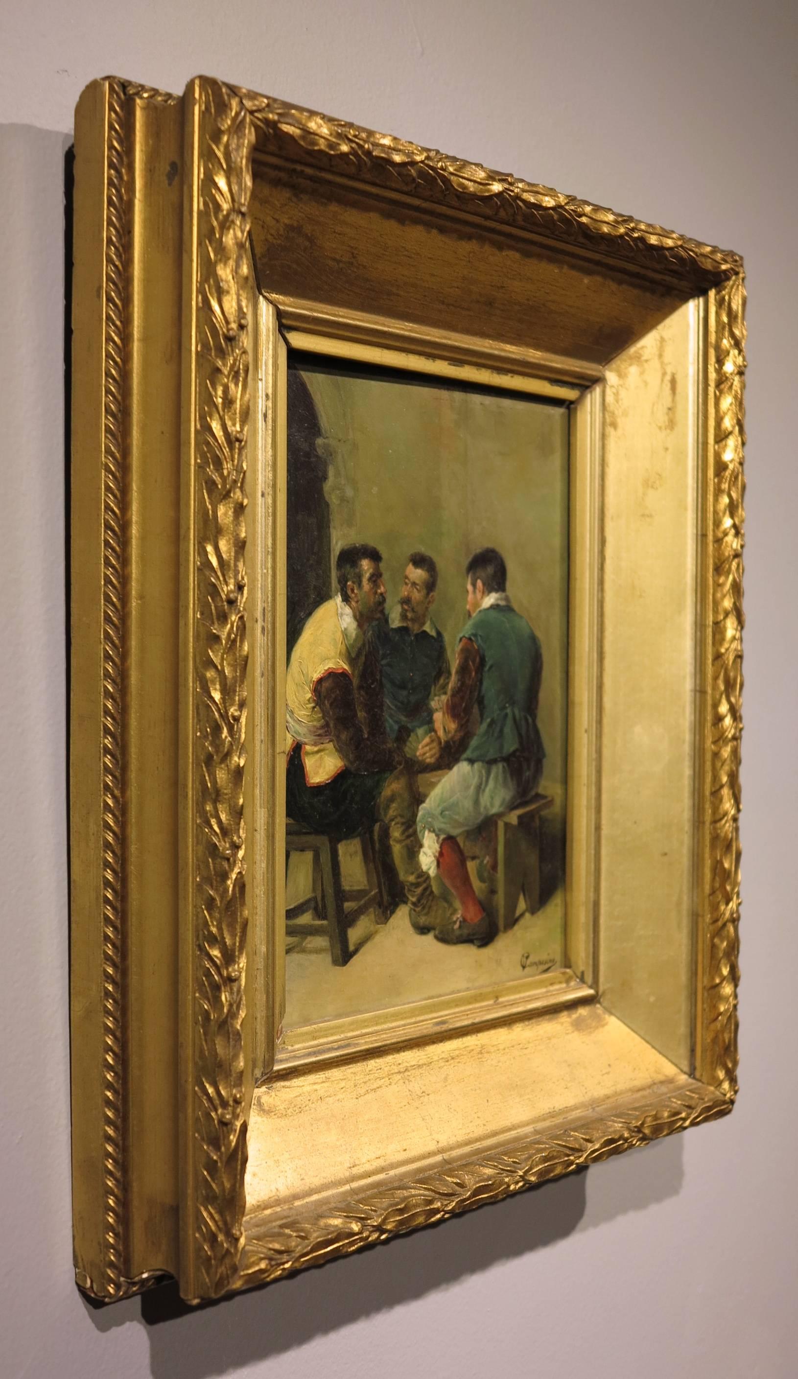 Card Players - Academic Painting by Vincente Campesino