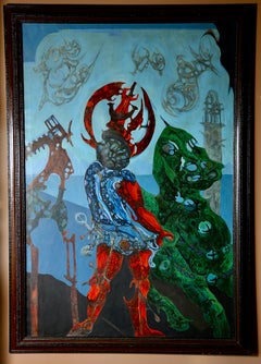 Francisco Moncion “St. Michael and the Dragon” Oil on Canvas 1951