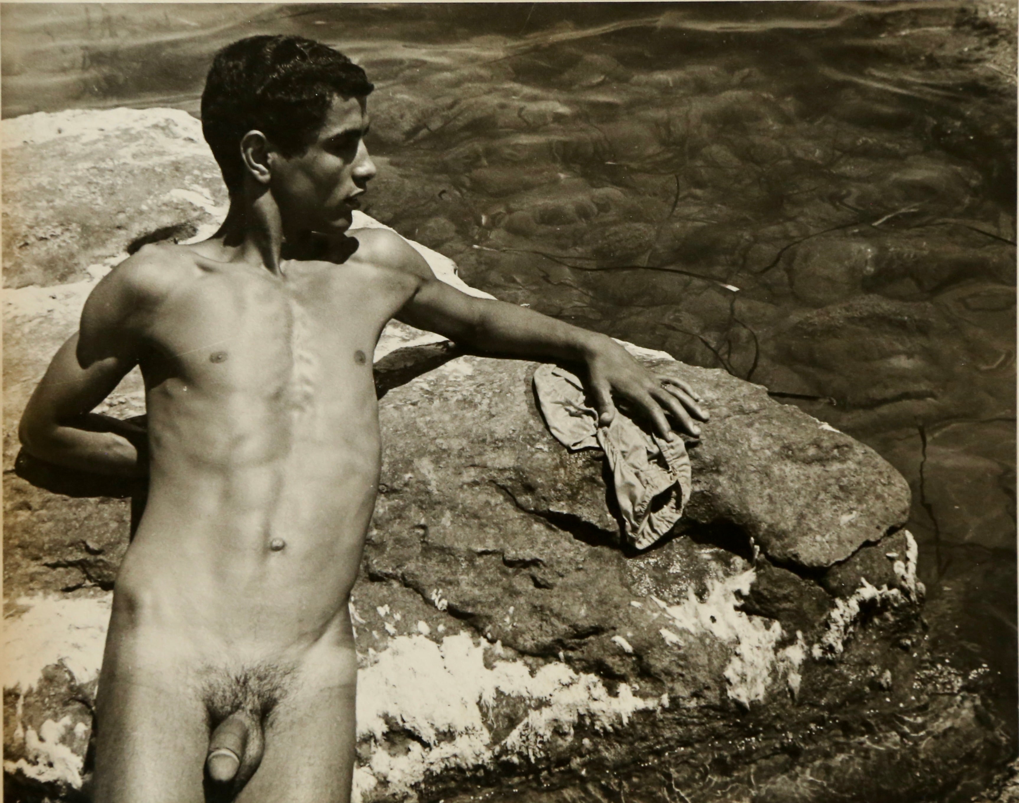 Konrad Helbig Photographs Pair Sicilian Youth 1950 Original Gelatin Silver