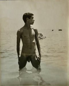 Konrad Helbig : Photographies de deux jeunes Siciliens, 1950, tirage original à la gélatine d'argent