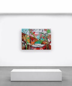 You are my Autumn and my Spring: Large Painting Bold Abstract Nature Maximalism