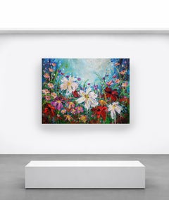 A Million Brushstrokes for My Beloved: Extra Large, Floral, Abstract, Painting