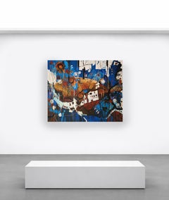 Painting Large Abstract Figures Animal Nature Soulful Earthy Calm Modern Bold