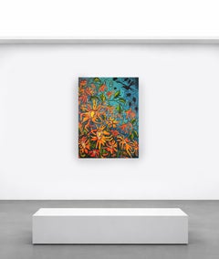 Sole in volo: Pittura, Grande, Floreale, Astratto, Espressionismo, 101x76 cm