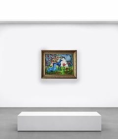 Painting Animal Dogs Modern Gold Contemporary Striking Invest Energy Great-Dane