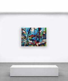 Energia Abbondante: Grande quadro astratto, olio e acrilico su tela