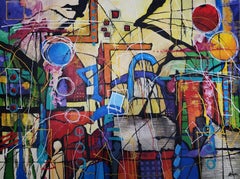 The Guardians of Pathways - Large Abstract Painting, Original, Bold, Unique