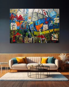 Letteers of Liberation - Oversized Contemporary Painting, Bold, Original, Unique