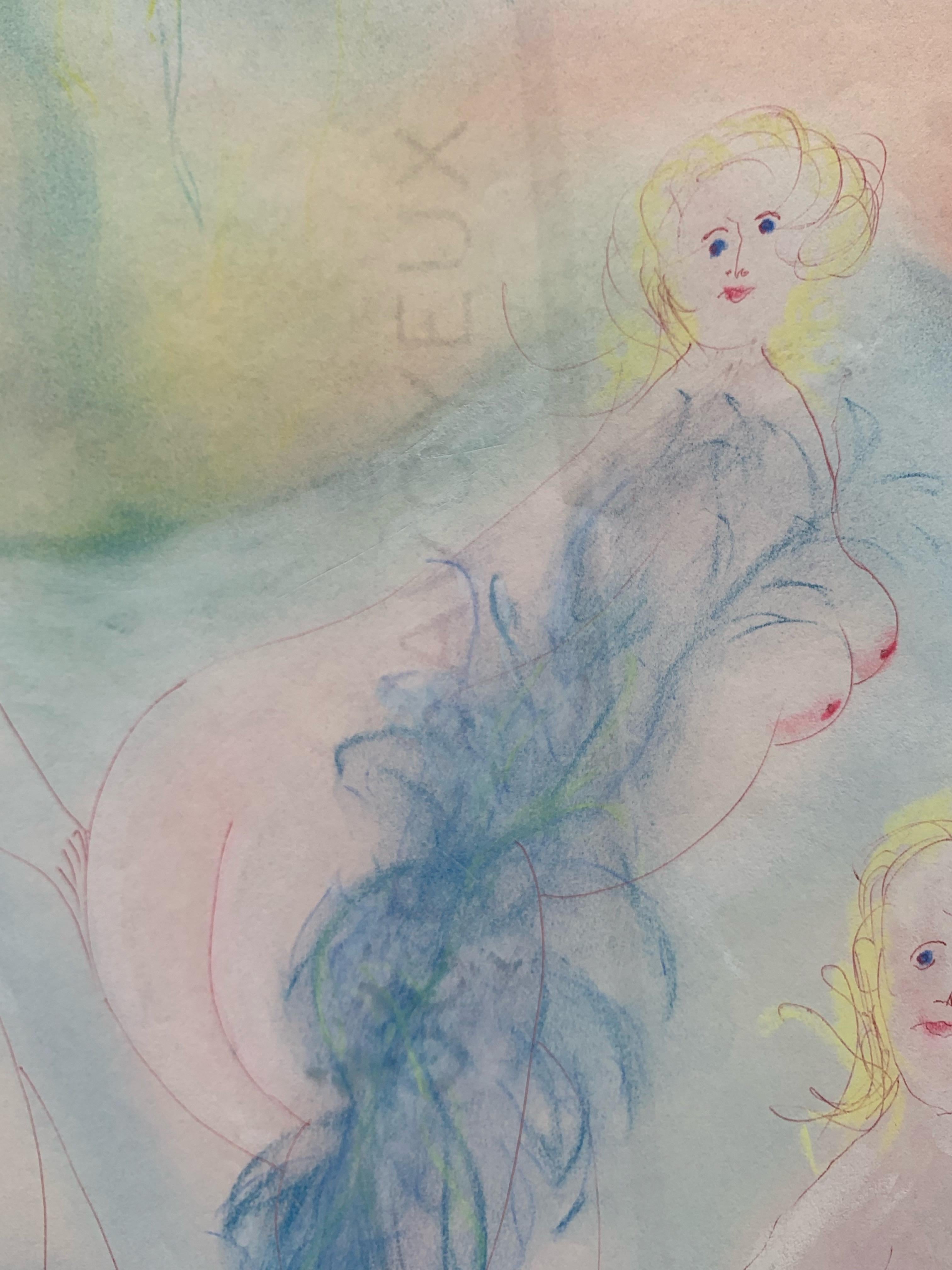 Antonio's - Le Muse nella Foresta Blu. N. 4 - Painting di Antonio Monasterio