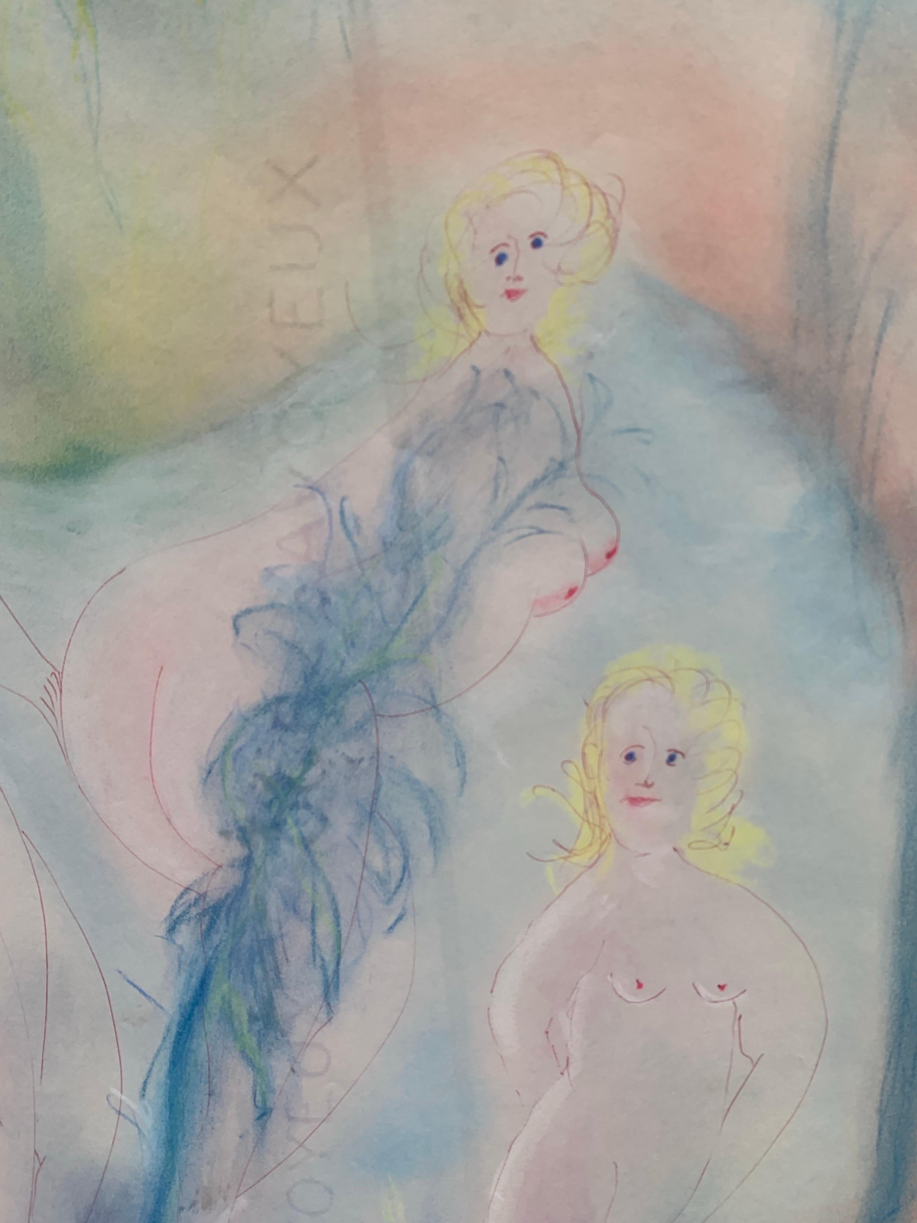 Antonio's - Le Muse nella Foresta Blu. N. 4 - Painting Surrealismo di Antonio Monasterio