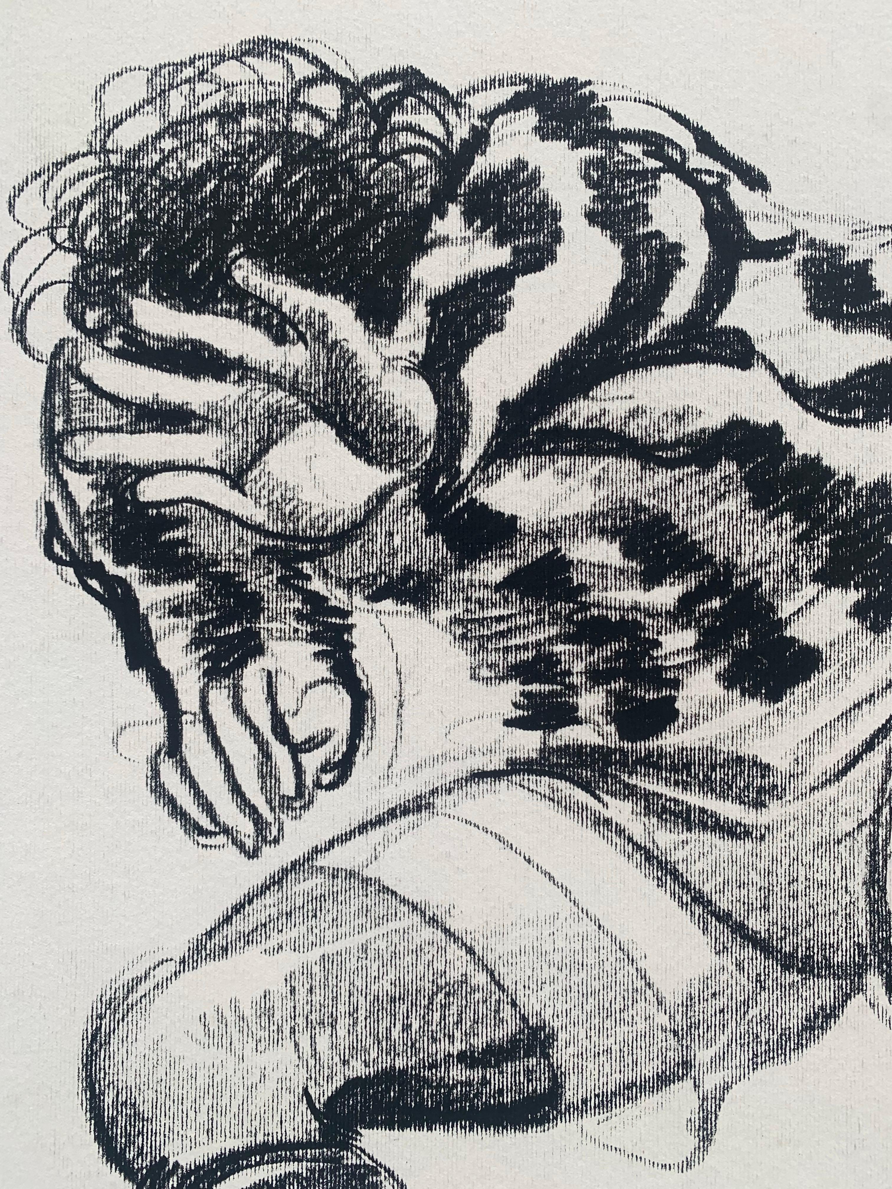 Juventus Football Player – Tribute to UEFA Champions League Victory, 1996
Charcoal on paper, 50 x 36 cm
Signed lower right: Silombria ’96

This dynamic drawing by Marco Silombria (1936-2017) belongs to a series dedicated to Juventus’ historic