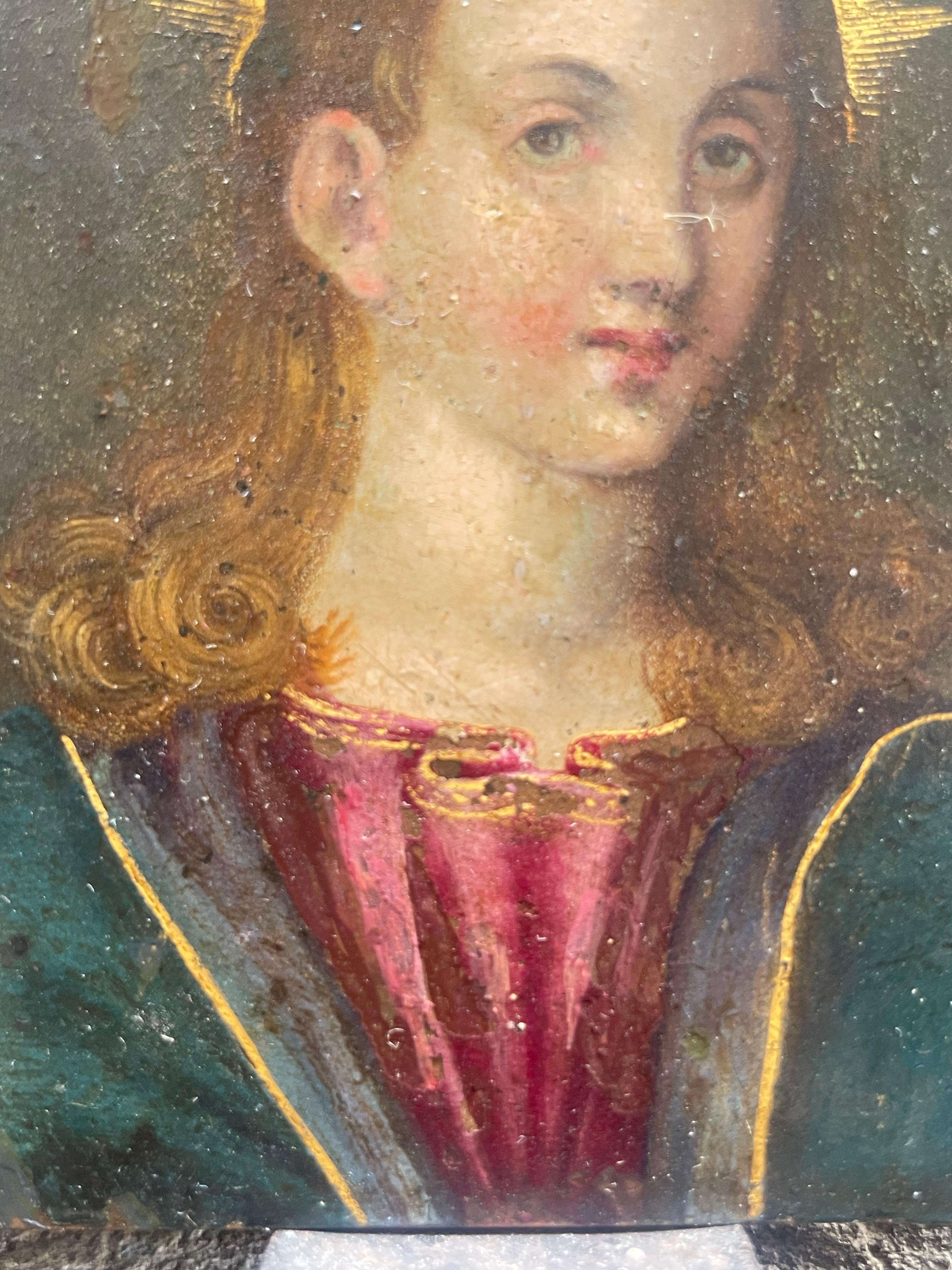 Salvator Mundi, Öl auf Kupfer. Norditalienische Schule.
Ende 16. - Anfang 17. Jahrhundert. 9 x 7 cm

Technik: Öl auf Kupfer.
Abmessungen: 9cm x 7 cm. 
Norditalienische Schule im spätmanieristischen Kontext, die Affinitäten zur