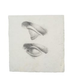 Studio accademico di occhi dopo il David di Michelangelo, Scuola toscana, metà del XIX secolo.