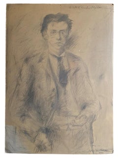 Porträt des Komponisten Gustav Mahler von Folco Chiti Battelli (Florenz, 1932-2011)