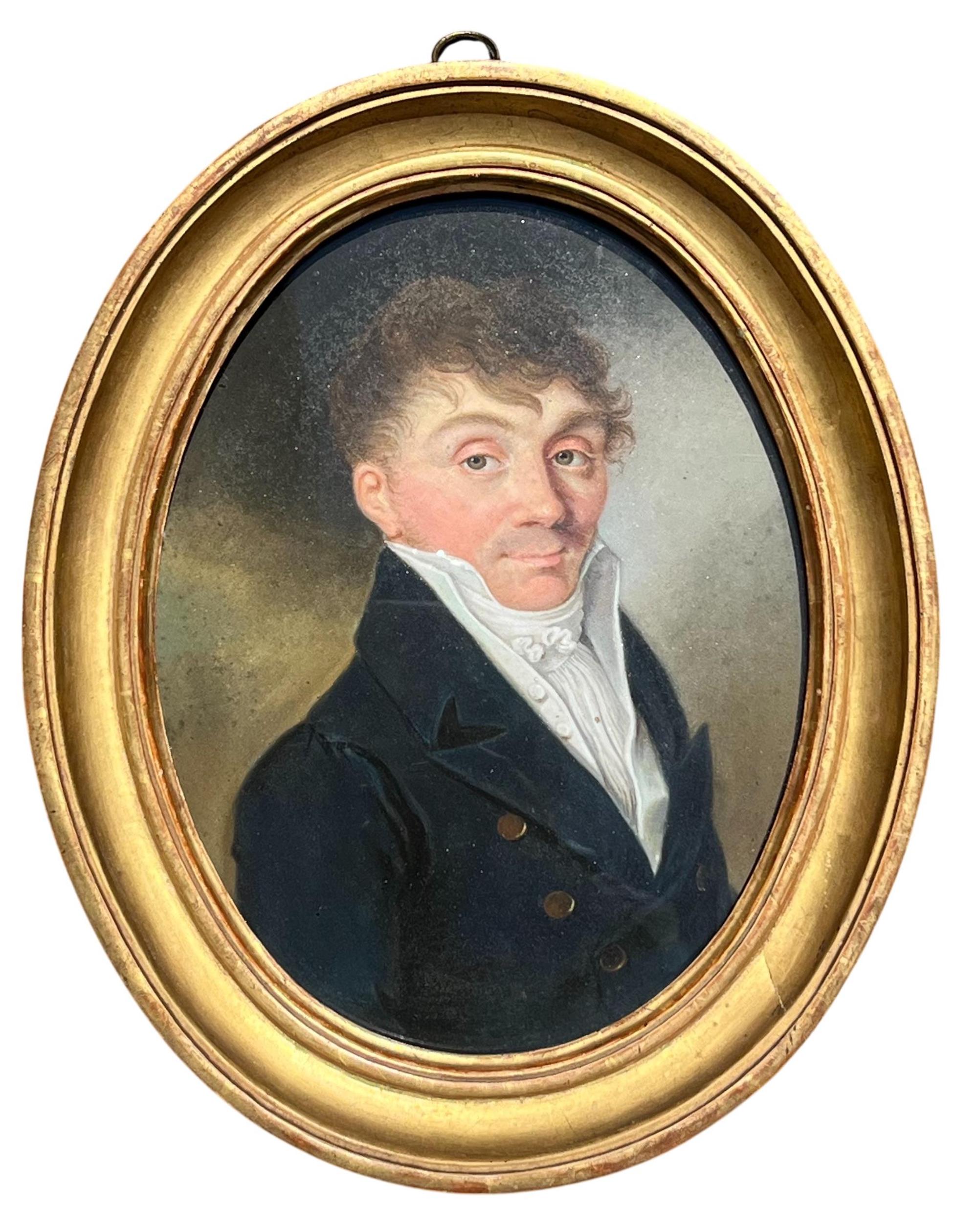 Portrait of a Gentleman in Pastel, Empire–Restoration Period, French, 19th century