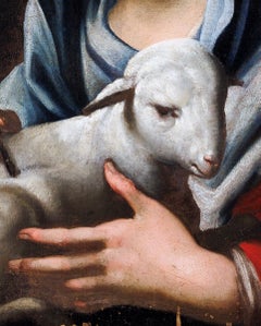 Saint Agnes with the Lamb and a Crown of Flowers. Florentine School, circa 1640