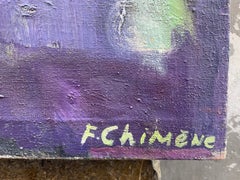 F. Chimène, La Cafetière, French Woman Painter, Chatou, Paris, 1970s