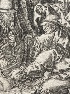 Heinrich Aldegrever, grabado, «El buen samaritano», siglo XVI, 1554