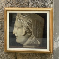 Academic study of the head of a Roman empress with a veil and diadem, 19-th