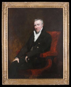 18th Century Antique Framed Oil Painting. A portrait of a Man by Joseph Wright