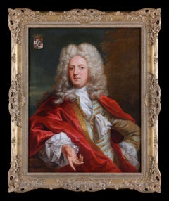 Antique 18th Century portrait painting of The Marquis des Reaulx by Largilliere