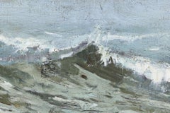 "Onde che si infrangono", dipinto ad olio su tela del XIX secolo di Sir Frank Brangwyn