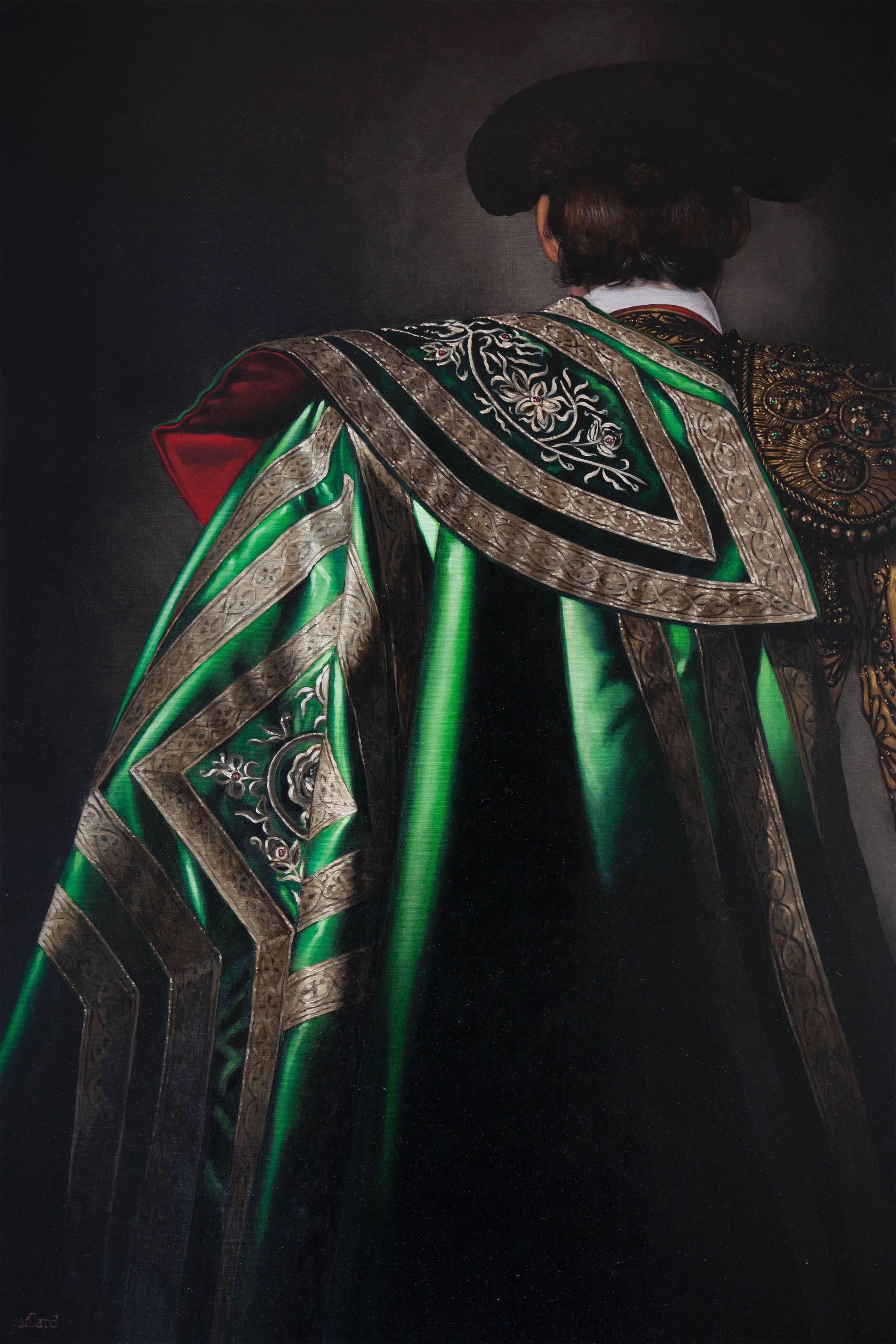 Christian Gaillard Portrait Painting - El Capote Verde Bandera