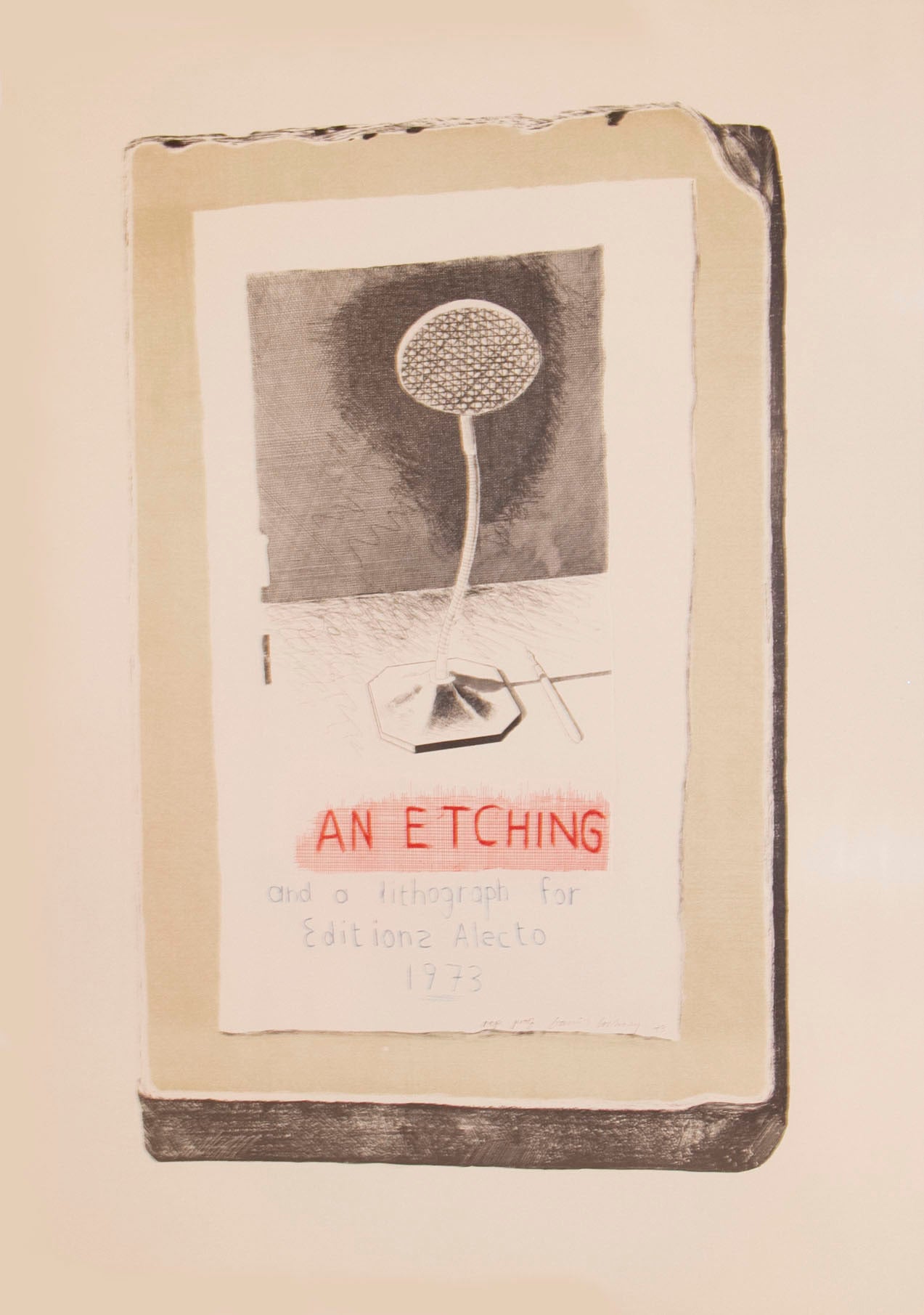 An Etching - Print by David Hockney