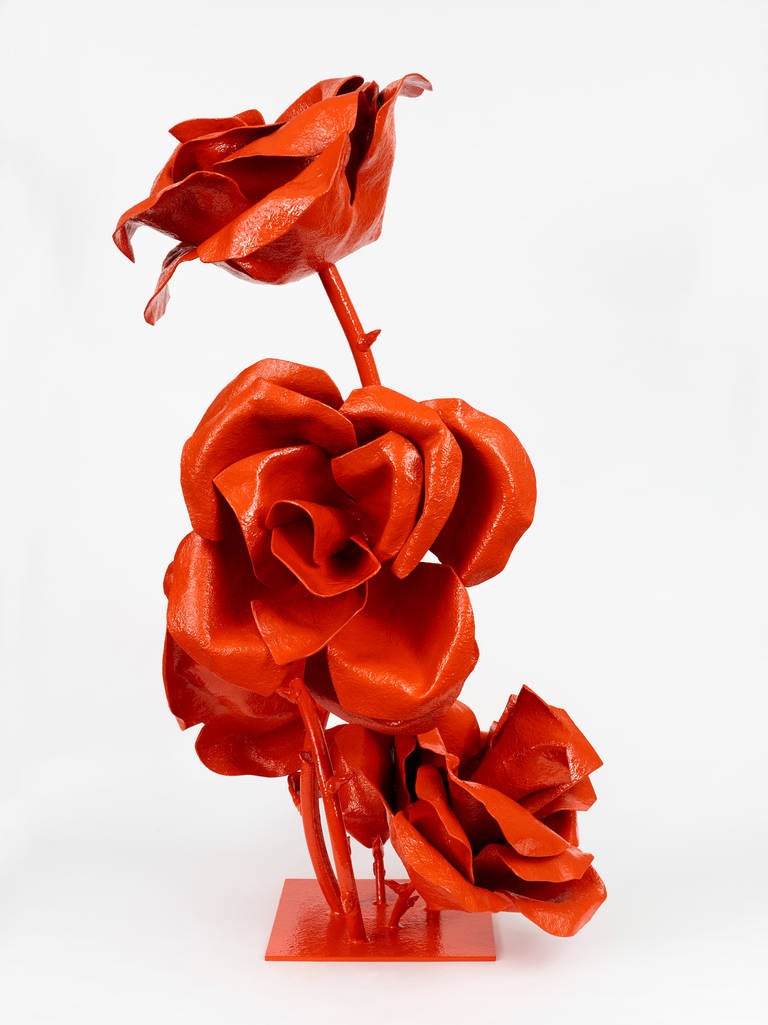 Red Rose Maquette - Sculpture by Will Ryman