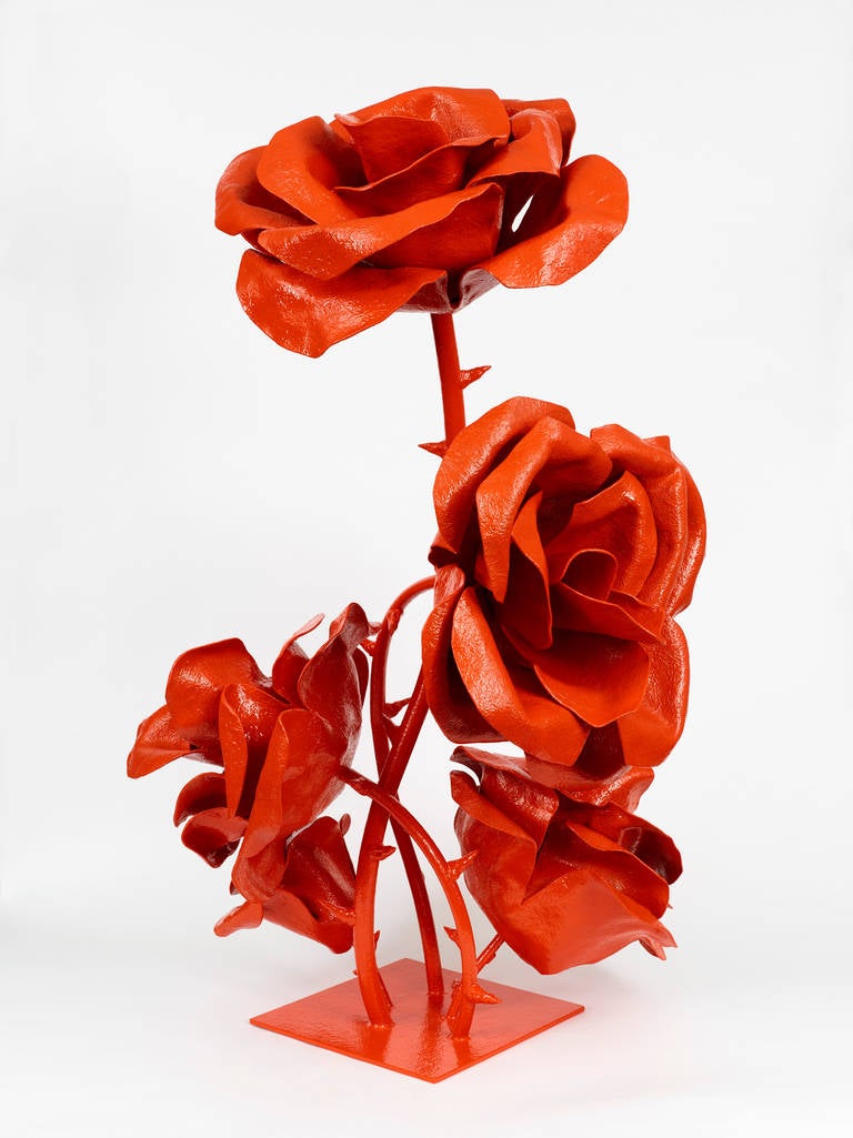 Will Ryman's latest rose edition, entitled Icon Rose Maquette, is
inspired by his monumental sculpture, Icon, which was exhibited during Frieze London and in Fairchild Gardens in Coral Gables, Miami in 2011. Crafted from fiberglass and stainless