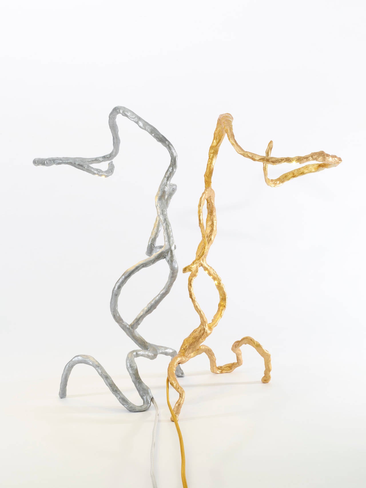 With You (Silver) and Not With You (Gold) - Sculpture by Marcia Grostien