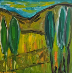 "Provençal Summer"  Contemporary expressionist french landscape oil painting