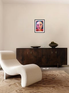"The Feminine force" Contemporary figurative woman's portrait painting on paper