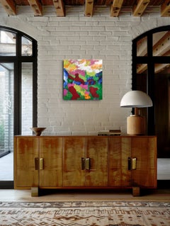 "Summer pulse" – Dipinto vivace di un paesaggio in stile espressionista astratto contemporaneo