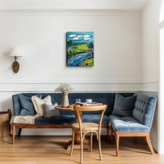 „Die Provence atmen“  Abstrakte impressionistische französische Landschaftsmalerei auf Leinwand