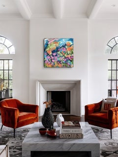 „Emotionale Komposition“ – Zeitgenössische abstrakte expressionistische Malerei auf Leinwand