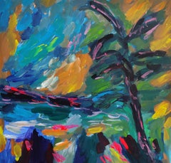 „Ausdrucksstarke Natur“ – Moderne, abstrakte expressionistische Landschaftsmalerei aus der Provence