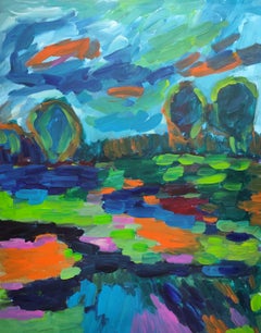«Sueños de Provenza» Expresionismo contemporáneo lienzo para pintura acrílica con motivos naturales