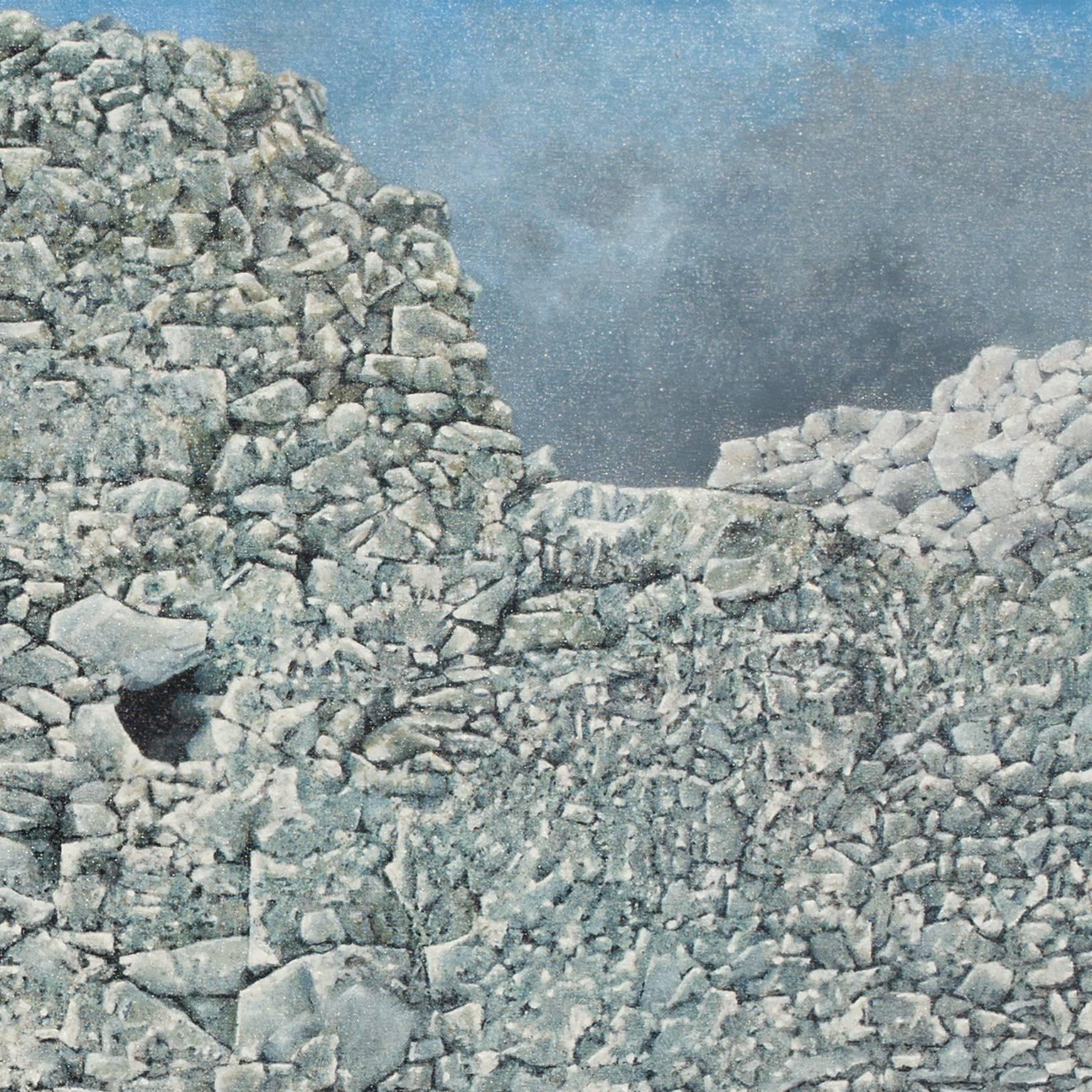 Tapis rouillé de Paliochora - Réalisme Painting par George Tzannes