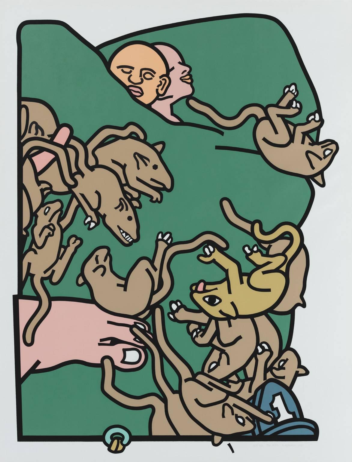 Bernard Aptekar Figurative Print – Die Ratten