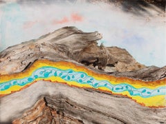 A Stream of Life - Photography and Watercolor Surrealist Landscape