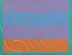 "Roccia di San Anton" - Pittura ad olio astratta geometrica di grandi dimensioni e di carattere storico