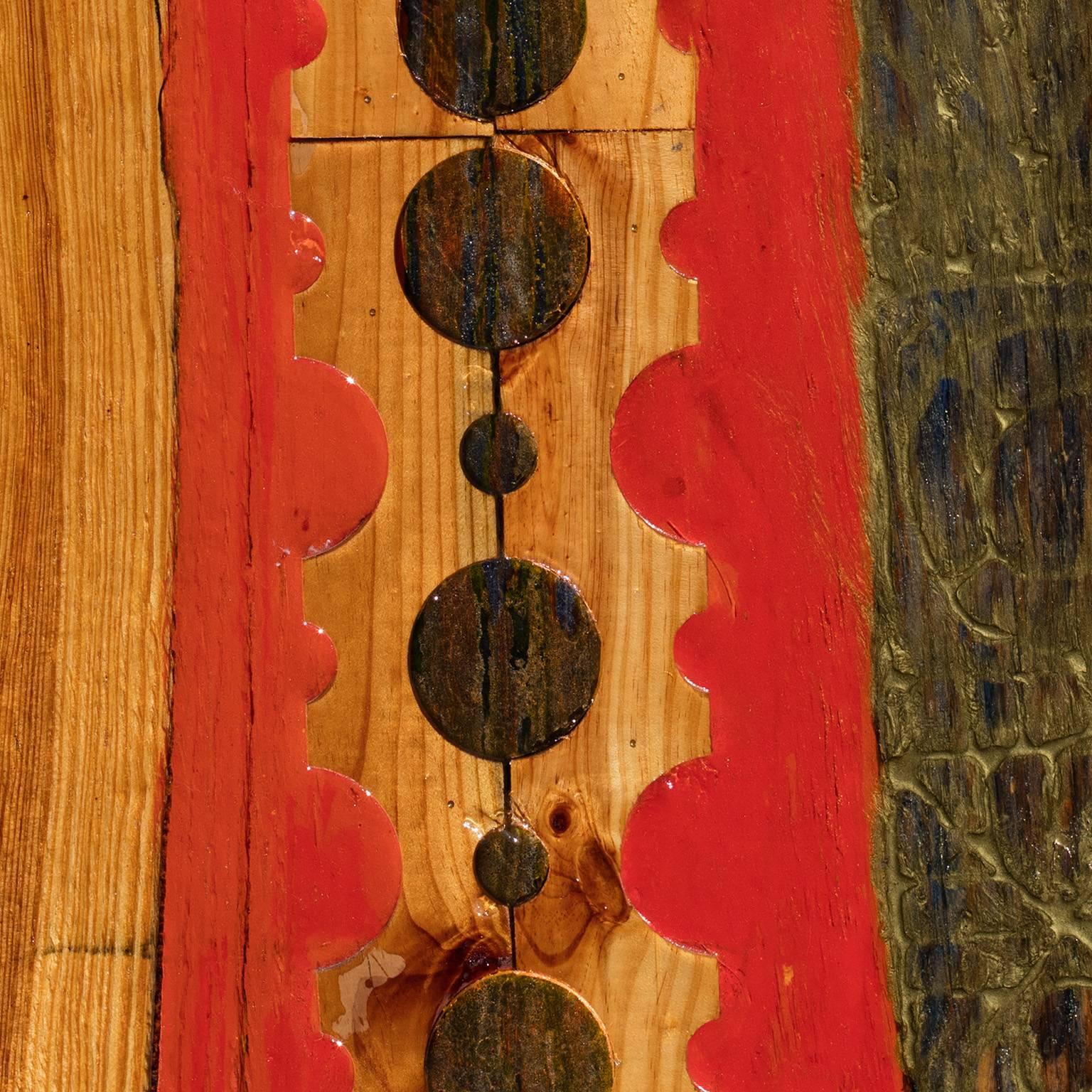 Episodes on Wood I - Abstract Mixed Media Art by Gian Berto Vanni