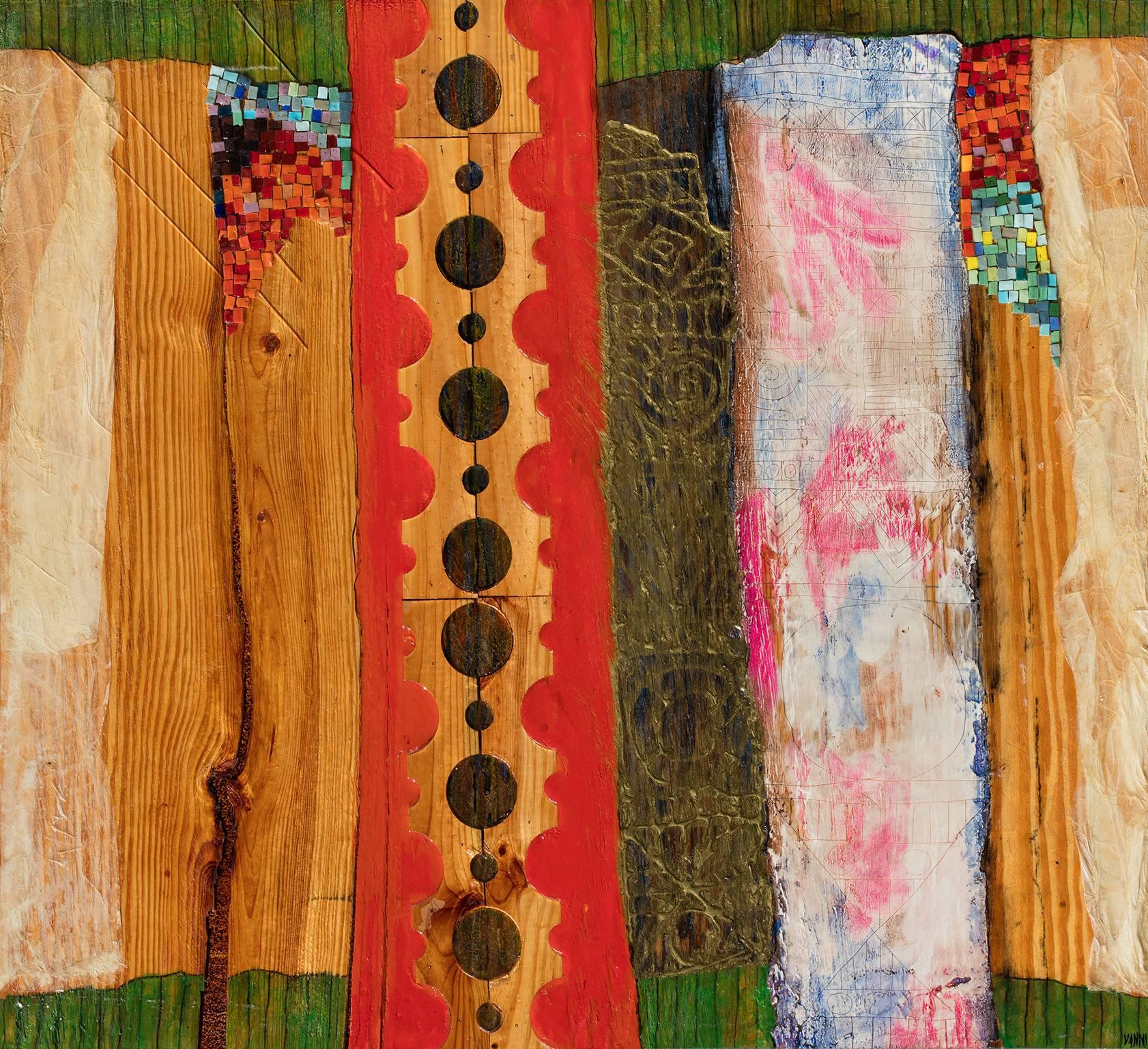 Episodes on Wood I - Mixed Media Art by Gian Berto Vanni