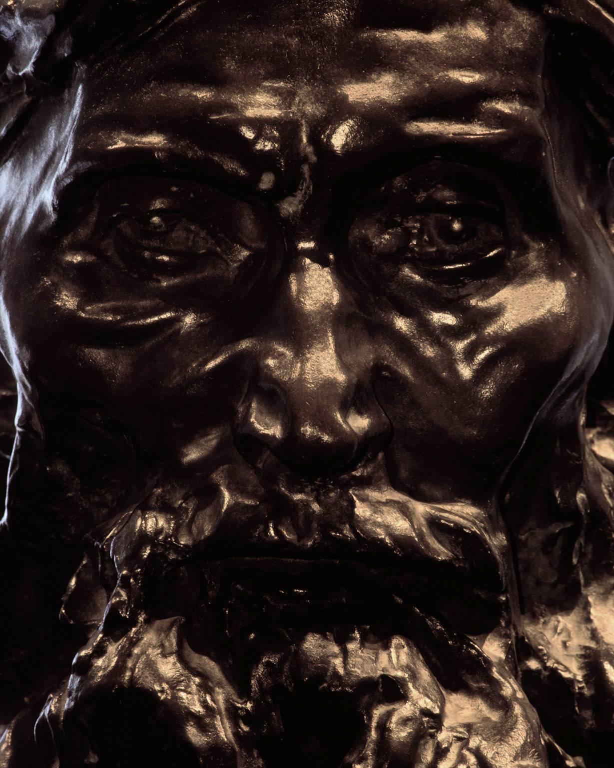 Pierre Sernet Portrait Photograph - F003, French, Bronze - Close-Up Photograph of a Bronze Sculpture by Rodin