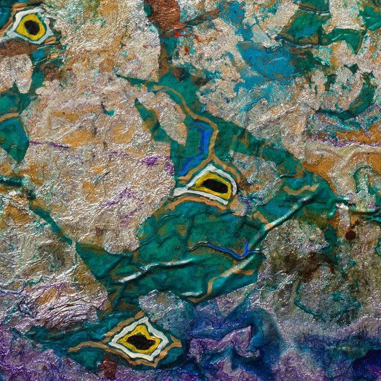 Gian Berto Vanni Shining Silver in the Lake Abstract Blue, Greene